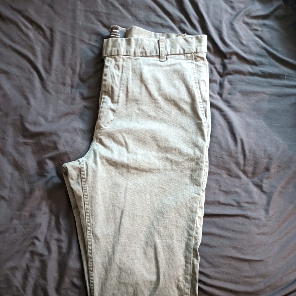 NEUW Mens Cash Olive Slim Twill Pant 36/32